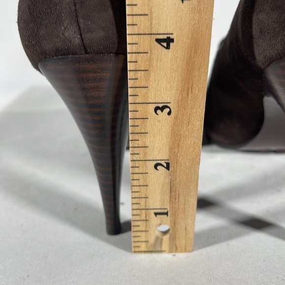 MIA SPIGA Chocolate Brown Suede Lace-up Heel - Picture 13 of 13
